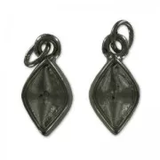 Serti pendentif double face pour cab 4230 14x9mm black nickel