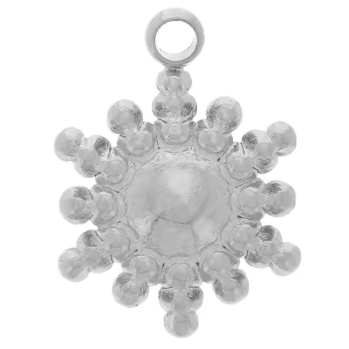 Breloque soleil avec petites boules 8 mm - Acier inoxydable 304L x1
