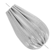 Perle goutte striée 10x6 mm - Acier inoxydable 316L x1