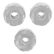 Perles rondelles travaillées 5 mm - Acier inoxydable 304L x4