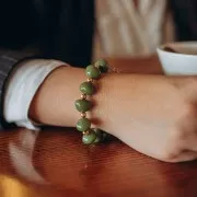 Perles rondes aplaties striées 5 mm - Acier inoxydable 316L Doré x5