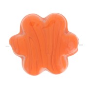 Perle fleur 17 mm en verre - Marbré Orange x1|raw }}