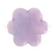 Perle fleur 17 mm en verre - Marbré Lilas x1|raw }}