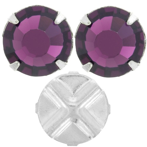 Strass à coudre 8 mm Amethyst