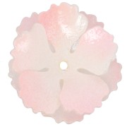 Pendentif Fleur 27 mm double pétales en Acrylique - Rose nacré x1|raw }}