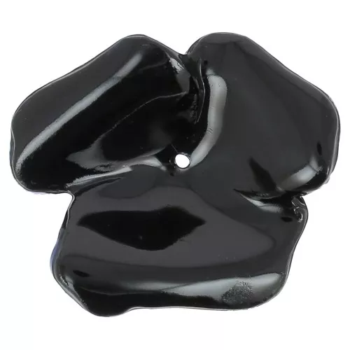 Pendentif Fleur 40 mm en résine opaque - Noir x1