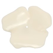 Pendentif Fleur 48 mm en résine opaque - Ecru x1