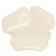 Pendentif Fleur 48 mm en résine opaque - Ecru x1