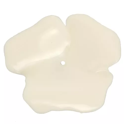 Pendentif Fleur 48 mm en résine opaque - Ecru x1