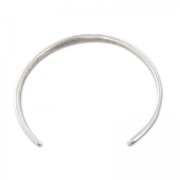 Bracelet jonc en laiton 2 anneaux 58 mm Placage Argent fin vieilli x1