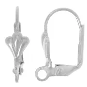 Dormeuses fleur de lys avec anneau 16 mm Argenté x2