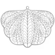 Pendentifs papillon effet filigrané 32x41 mm - Acier inoxydable 316L x2