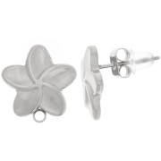 Clous d'oreilles fleur - 13 mm - Acier inoxydable 304L x2