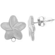 Clous d'oreilles fleur - 13 mm - Acier inoxydable 304L x2