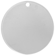 Sequin rond 40 mm - Placage argent fin x1|raw }}