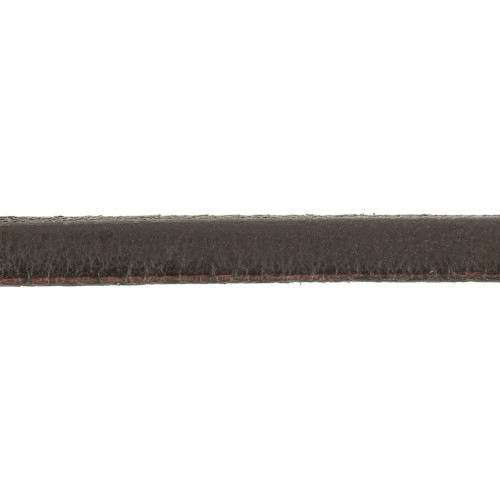 Lacet cuir 5x2 mm Marron foncé x30cm
