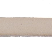 Lacet cuir 5x2 mm Blanc métallisé x30cm