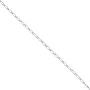 Chaîne maille figaro alternée (1x1) 3,5 mm Rhodié x1m|raw }}