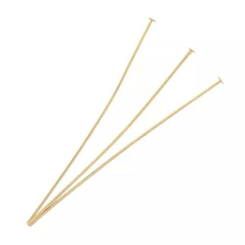 Clous tête plate 63x0.8 mm - Doré x25