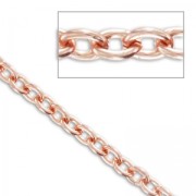 Chaîne en aluminium maille forçat 5 mm doré rose x1m|raw }}