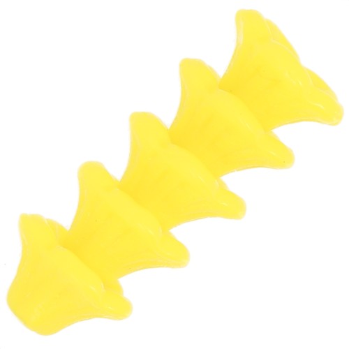 Perles fleurs cloches en verre 4x7 mm - Opaque Jaune x20