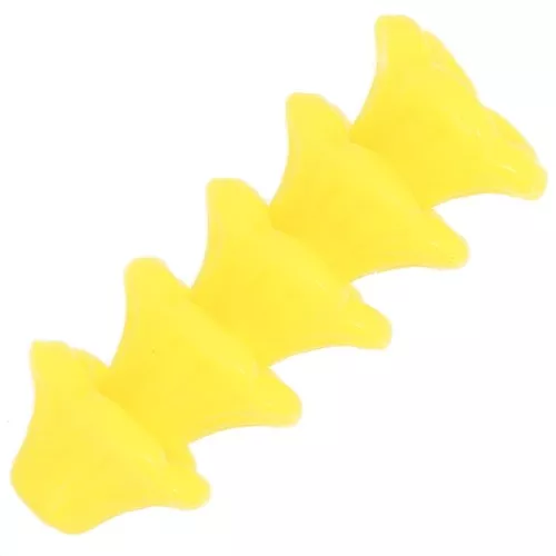 Perles fleurs cloches en verre 4x7 mm - Opaque Jaune x20