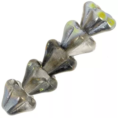 Perles fleurs cloches en verre 5x6 mm - Crystal Vitrail x10