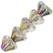 Perles fleurs cloches en verre 5x6 mm -  Crystal Marea x10|raw }}