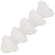 Perles fleurs cloches en verre 6x8 mm - White Opal x10