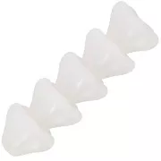 Perles fleurs cloches en verre 6x8 mm - White Opal x10