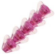 Perles fleurs cloches en verre 6x8 mm - Crystal Rose x10|raw }}