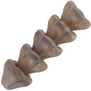 Perles fleurs cloches en verre 6x8 mm - Crystal Capri Rose Full Mat x10|raw }}