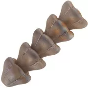 Perles fleurs cloches en verre 6x8 mm - Crystal Capri Rose Full Mat x10