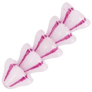 Perles fleurs cloches en verre 6x8 mm - White Opal Pink x10|raw }}