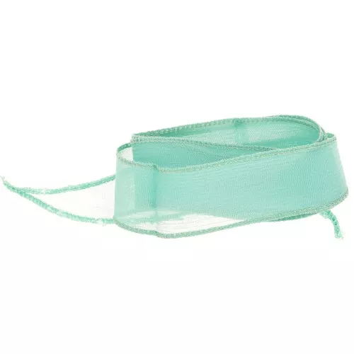 Ruban de soie 25 mm - Turquoise x85cm