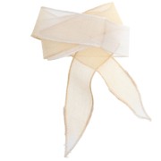 Ruban de soie 25 mm - Tie and dye - Ecru/Crème - Blanc x85cm