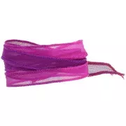 Ruban de soie 10 mm - Tie and dye - Rose foncé - Fuchsia - Purple x85cm