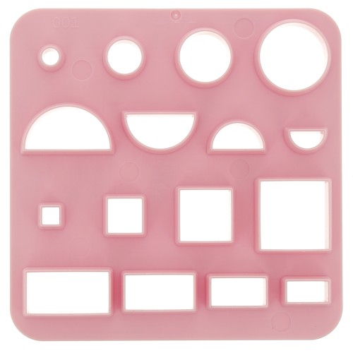 Set de 16 emporte-pièces plastique pour modelage et pâte polymère - Carré x1