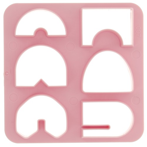 Set de 6 emporte-pièces plastique pour modelage et pâte polymère - Pont x1