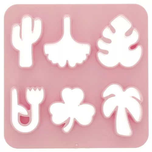 Set de 6 emporte-pièces plastique pour modelage et pâte polymère - Nature x1