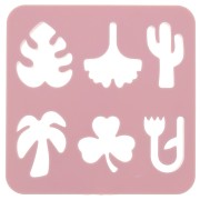 Set de 6 emporte-pièces plastique pour modelage et pâte polymère - Nature x1