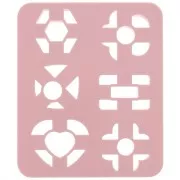 Set de 6 emporte-pièces plastique pour modelage & pâte polymère - Coeur - Fleur x1
