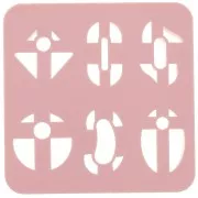 Set de 6 emporte-pièces plastique pour modelage & pâte polymère - Ovale x1