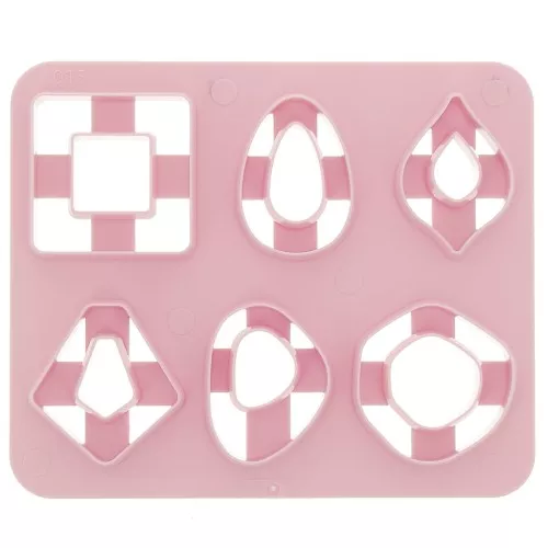 Set de 6 emporte-pièces plastique pour modelage & pâte polymère - Géométrique x1