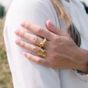 Bague croissant - torsadée - 13 mm - T54 - Acier inoxydable 304L x1