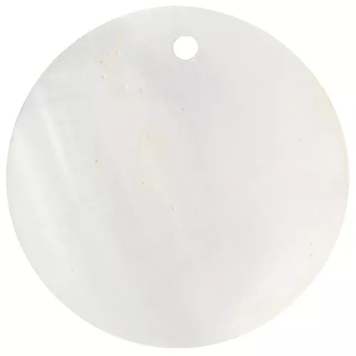 Pendentifs ronds incurvés 32 mm en Nacre - Naturel x2