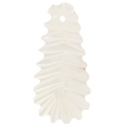 Pendentifs feuilles incurvées 25x13 mm en Nacre - Naturel x2|raw }}