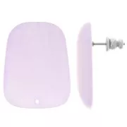 Clous d'oreilles trapèze en résine translucide 28x22 mm - Marbré Glycine x2