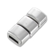 Fermoir aimanté pour lacet 5 mm Placage Argent fin vieilli x1|raw }}
