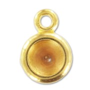 Pendentif porte cabochon PureCrystal 1028 1088 8 mm Doré à l'or fin x1